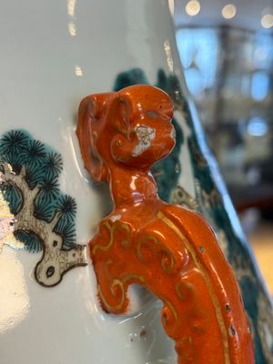 A large Chinese famille rose '100 deer' 'hu' vase — photo 33