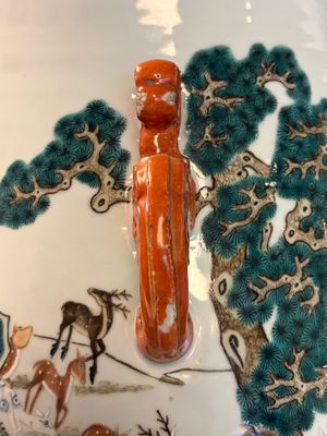 A large Chinese famille rose '100 deer' 'hu' vase — photo 35