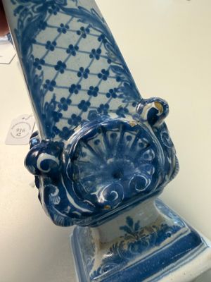 A pair of blue and white Dutch Delft obelisks — photo 4