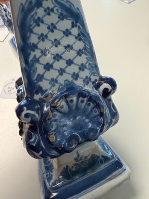 A pair of blue and white Dutch Delft obelisks — photo 5