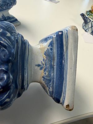 A pair of blue and white Dutch Delft obelisks — photo 6