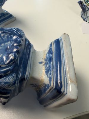 A pair of blue and white Dutch Delft obelisks — photo 8