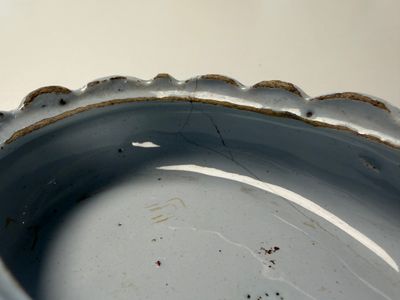 A pair of polychrome Dutch Delft butter tubs and covers in the shape of swans — photo 2