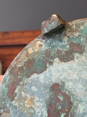 Rare boîte à cosmétiques couvert archaïque de type 'lian' en bronze incrusté d'argent, Chine,  Han occidental — photo 21