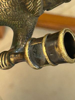 Rare bougeoir de type 'homme sauvage' en bronze, Flandre ou Allemagne, 15/16ème — photo 20