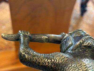 Rare bougeoir de type 'homme sauvage' en bronze, Flandre ou Allemagne, 15/16ème — photo 26