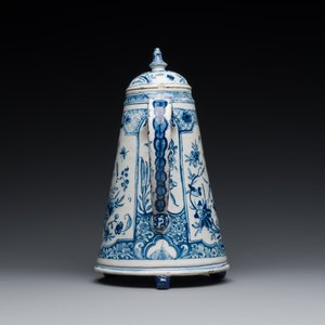 Rare cafetière en faïence de Delft en bleu et blanc, datée 1732 — photo 5
