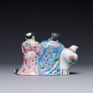 Rare compte-gouttes en porcelaine de Chine famille rose en forme de Libai, Qianlong/Jiaqing — photo 2