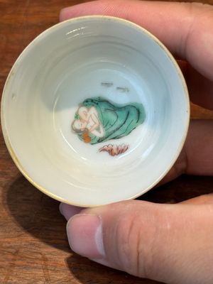 Rare ensemble de dix bols gigognes en porcelaine de Chine famille rose à décor érotique, marque et époque de Daoguang — photo 14