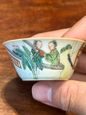 Rare ensemble de dix bols gigognes en porcelaine de Chine famille rose à décor érotique, marque et époque de Daoguang — photo 15