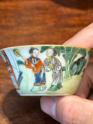 Rare ensemble de dix bols gigognes en porcelaine de Chine famille rose à décor érotique, marque et époque de Daoguang — photo 19