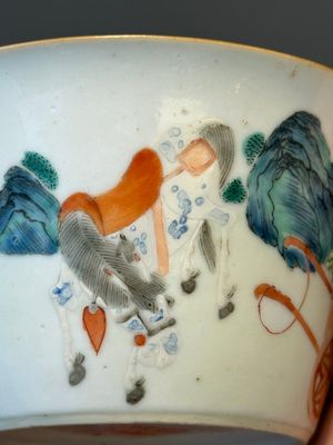 Rare ensemble de dix bols gigognes en porcelaine de Chine famille rose à décor érotique, marque et époque de Daoguang — photo 38