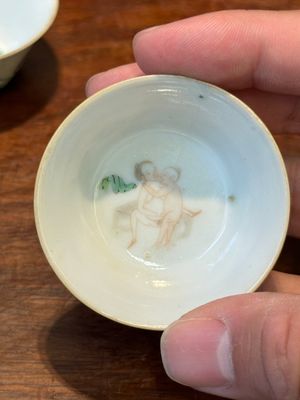Rare ensemble de dix bols gigognes en porcelaine de Chine famille rose à décor érotique, marque et époque de Daoguang — photo 10
