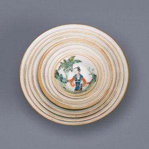 Rare ensemble de dix bols gigognes en porcelaine de Chine famille rose à décor érotique, marque et époque de Daoguang — photo 3