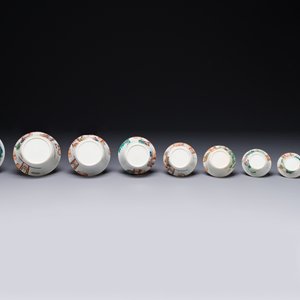 Rare ensemble de dix bols gigognes en porcelaine de Chine famille rose à décor érotique, marque et époque de Daoguang — photo 7