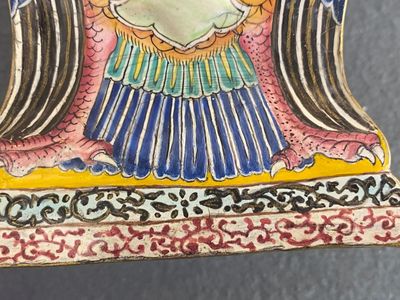 Rare paire de boîtes à thé aux double aigles en émaux de Canton, Chine, Yongzheng — photo 17