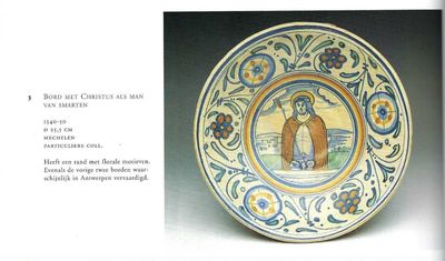 Rare plat en majolique d'Anvers polychrome figurant le Christ comme Homme de douleurs, ca. 1540-1550 — photo 1