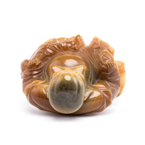Rare sculpture de Bouddha en corne de rhinocéros, Chine, 19ème — photo 8