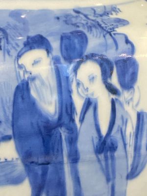 Rare vase de forme double gourde en porcelaine de Chine en bleu et blanc à décor de Guo Tai Min An 國泰民安, Jiajing/Wanli — photo 8