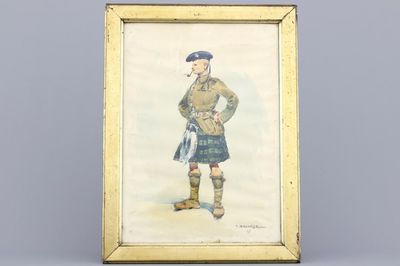 Raymond-Auguste Dendeville (1901-1968) "Soldat écossais"