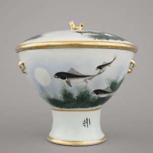 Récipient à nourriture chaude en porcelaine de Chine, style Deng Bishan, 19e-20e — photo 16