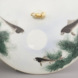 Récipient à nourriture chaude en porcelaine de Chine, style Deng Bishan, 19e-20e — photo 4