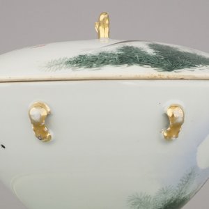 Récipient à nourriture chaude en porcelaine de Chine, style Deng Bishan, 19e-20e — photo 7
