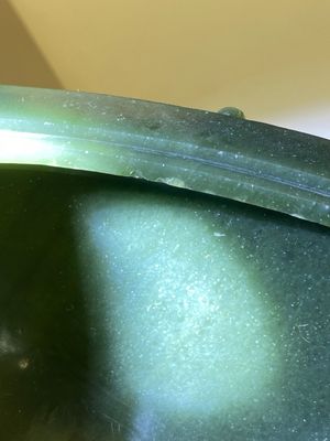 Récipient alimentaire rituel couvert de type Fu 簠 en jade vert épinard, 18/19ème — photo 23