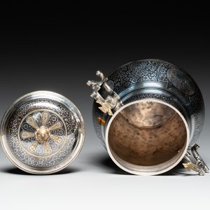 Récipient couvert ottoman en argent niello doré, la Turquie, période du sultan Abdulhamid II (1876-1909) — photo 4