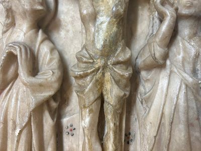 Relief en albâtre sculpté représentant 'La crucifixion', Nottingham, Angleterre, 15ème — photo 7