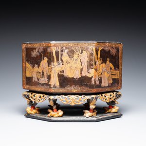 Retable ou 'chanab' en laque et dorée pour le marché du Détroit ou de Peranakan, Chine, 19/20ème — photo 1