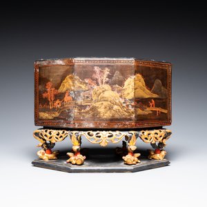Retable ou 'chanab' en laque et dorée pour le marché du Détroit ou de Peranakan, Chine, 19/20ème — photo 3