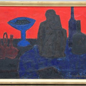 Rik Slabbinck (1914-1991), Still life with bottles, oil on canvas — photo 1