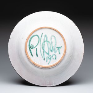 Robert Picault (Paris, 1919-2000): dish with fish motif, Vallauris, dated 1951 — photo 2