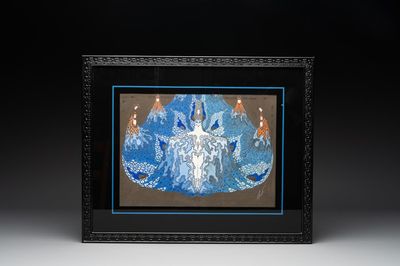 Romain De Tirtoff 'Erté' (1892-1990): Les Fleuves, 'L'océan et les Iles', ink and bodycolour on paper, signed and dated 1923