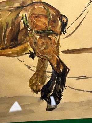 Sadji or Sha Qi (Sha Yinnian 1914-2005): 'Horses', watercolour on paper, signed — foto 5