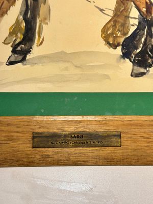 Sadji or Sha Qi (Sha Yinnian 1914-2005): 'Horses', watercolour on paper, signed — foto 10