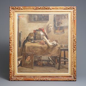 Sadji (Sha Qi, Sha Yinnian) (1914-2005), A still life in the painter's studio, oil on canvas, dated 1939 — photo 2