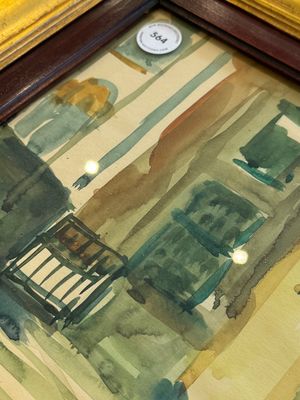 Sadji (Sha Qi, Sha Yinnian) (1914-2005): 'Canal view of Bruges', watercolour on paper, dated 14 April 1946 — photo 5