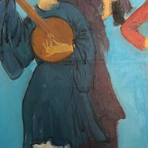 Sadji (Sha Qi, Sha Yinnian) (1914-2005): Four Chinese musicians, oil on canvas — 照片 33