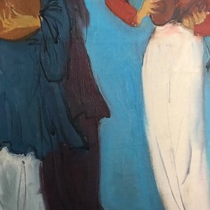 Sadji (Sha Qi, Sha Yinnian) (1914-2005): Four Chinese musicians, oil on canvas — 照片 36