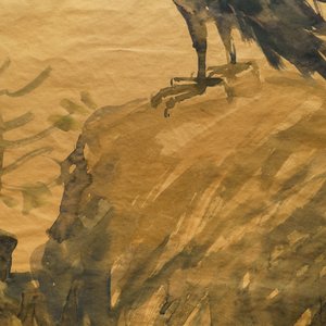 Sadji (Sha Qi, Sha Yinnian) (1914-2005): Rustende gier, inkt op papier, gesigneerd rechtsboven — foto 4