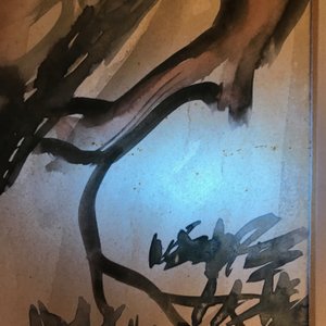 Sadji (Sha Qi, Sha Yinnian) (1914-2005), Un aigle, aquarelle et encre sur papier, signé en haut à gauche — photo 22