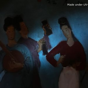 Sadji (Sha Qi, Sha Yinnian) (1914-2005): Vier Chinese muzikantes, olie op doek — foto 12
