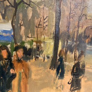 Sadji (Sha Qi, Sha Yinnian) (1914-2005): View on the 'Avenue de la Toison d'or' in Brussels, oil on canvas — photo 18