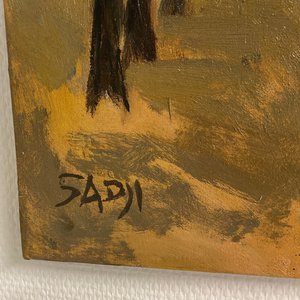 Sadji (Sha Qi, Sha Yinnian) (1914-2005): Vue sur 'Avenue de la Toison d'or' à Bruxelles, huile sur toile — photo 14