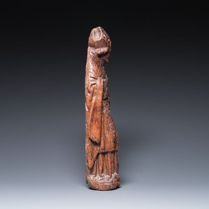 Saint Nicolas aux trois garçons dans le saloir en chêne sculpté, Flandre, 16ème — photo 3