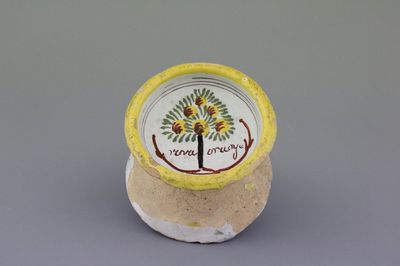 Salière orangiste rare en faïence de Delft, 18e