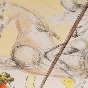Salvador Dalí (1904-1989): 'St Georges et le Dragon',  drypoint etching with pochoir on Arches paper, signed in pencil and numbered 112/150 — photo 2