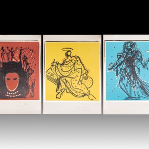 Salvador Dalí (1904-1989): three works of 'The Twelve Apostles' series, lithographs with metallic gold on Arches paper, signed in pencil — photo 1